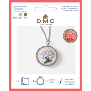 Pendentif à broder rond